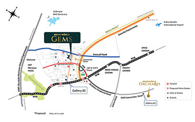 Smart World Gems Gurgaon Location Map